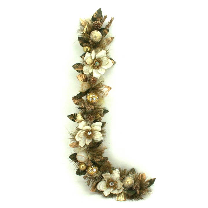 Golden Magnolia Garland for wholesale by Seasonal by Contrast Inc.