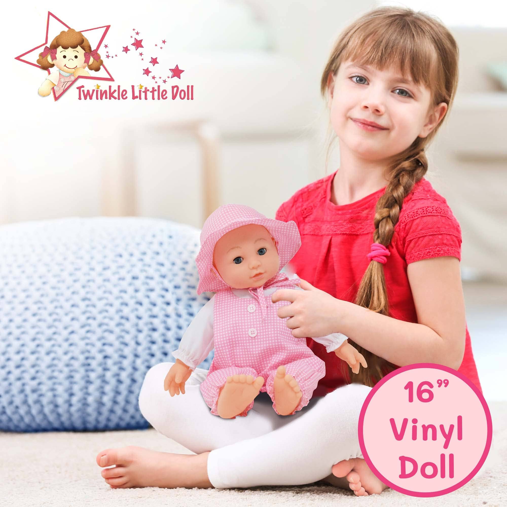 The New York Doll Collection - Wholesale Doll - Kids - 16" Realistic Baby Doll Plush Body Gingham Print - Girl, Boy10