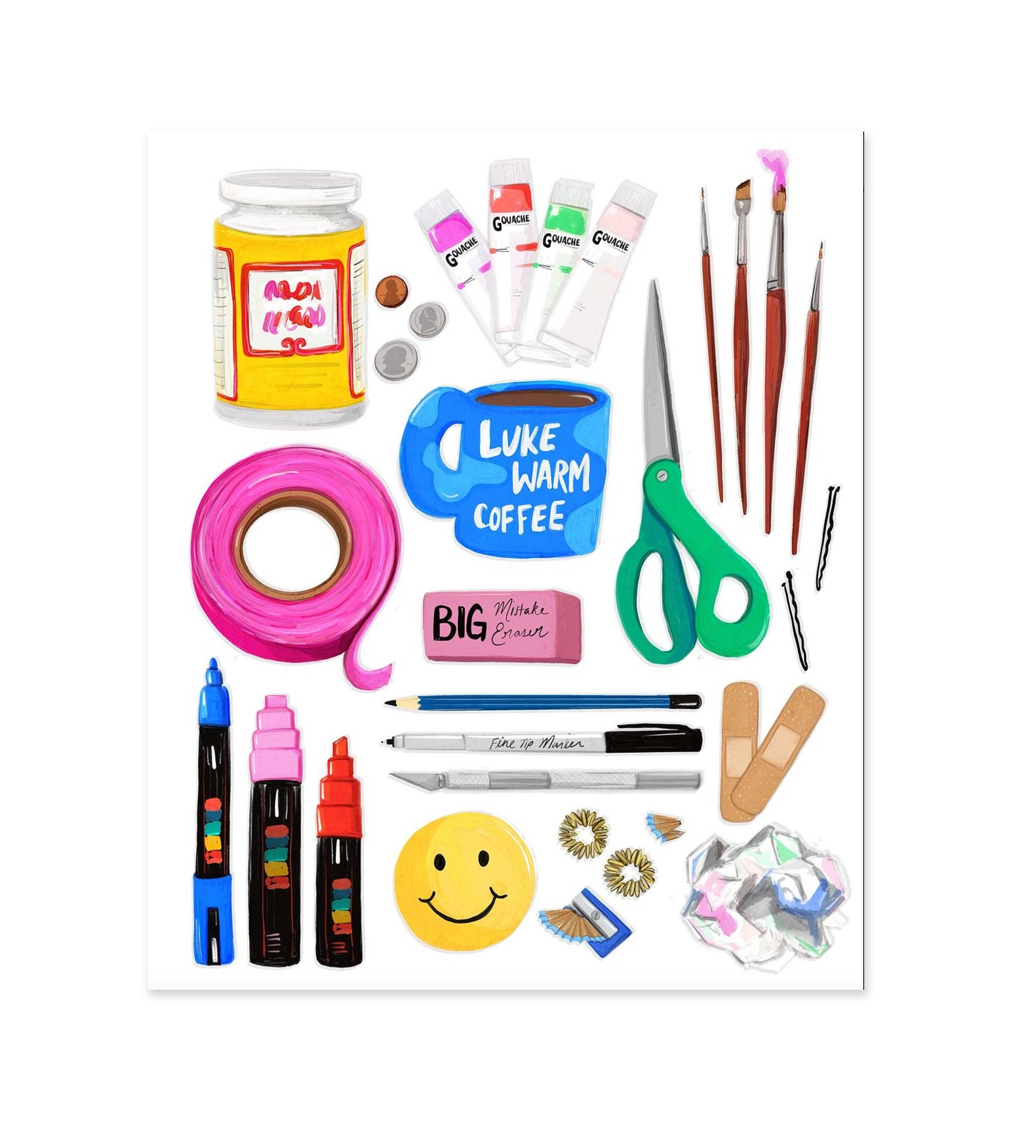 Charming Studio - Wholesale Art Print - 8x10 Art Tools Print