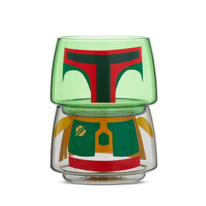 JoyJolt - Wholesale Drinking Glass/Cup - Star Warsâ„¢ Character Collection Boba Fett Stackable Glasses