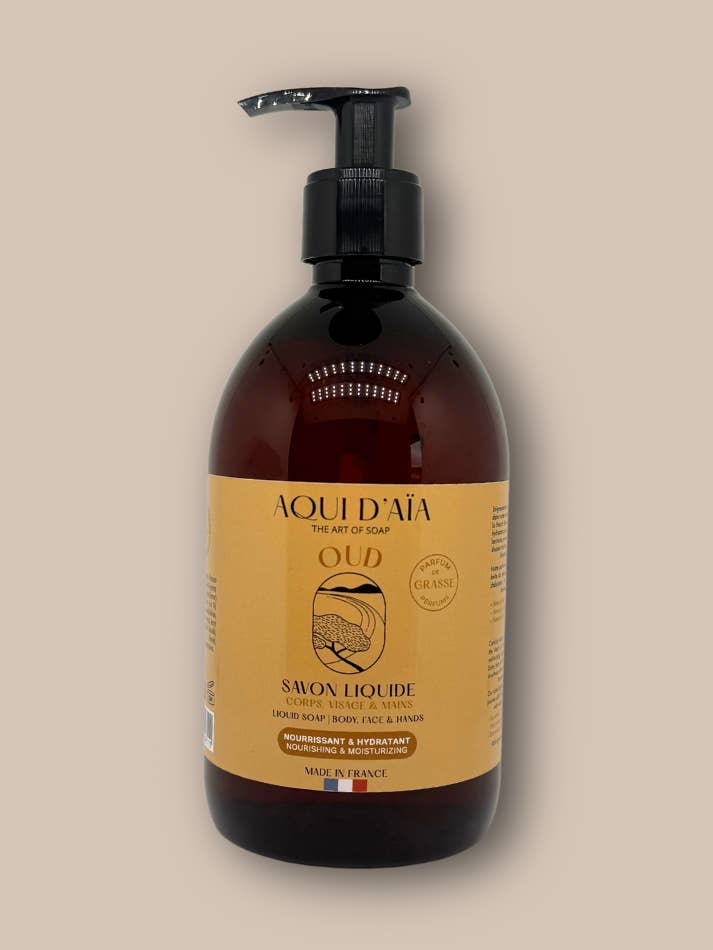 NEW ✨ Liquid soap scented OUD WOOD 500ML for wholesale by Aqui d'Aia