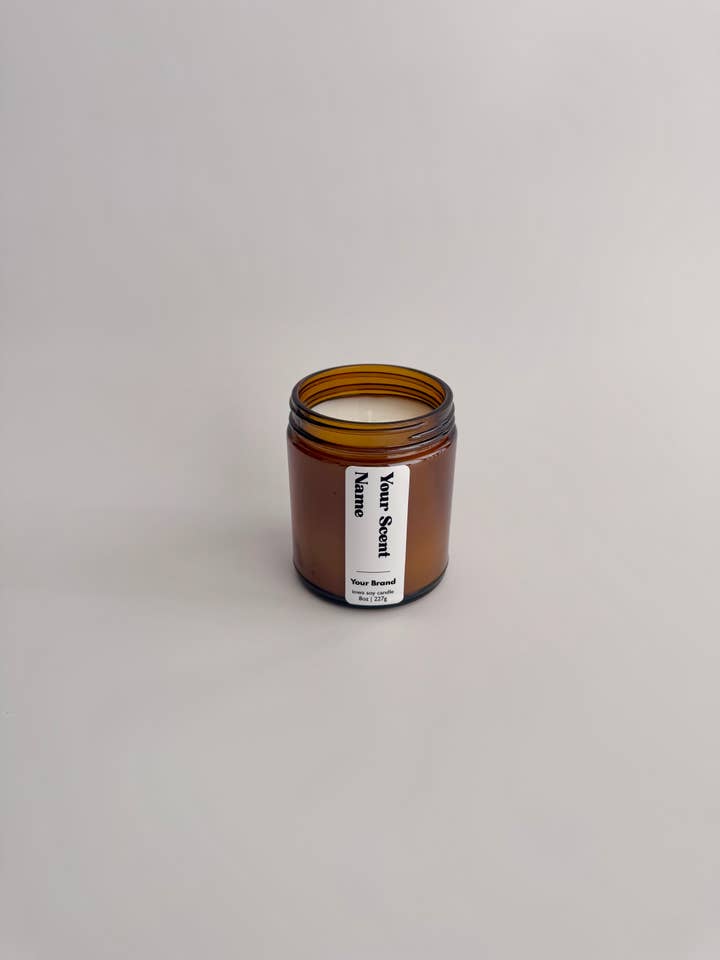 Private Label Candles | Coastal Breeze | 8oz Amber Jar for wholesale by R.R -rhoads.riley Candles