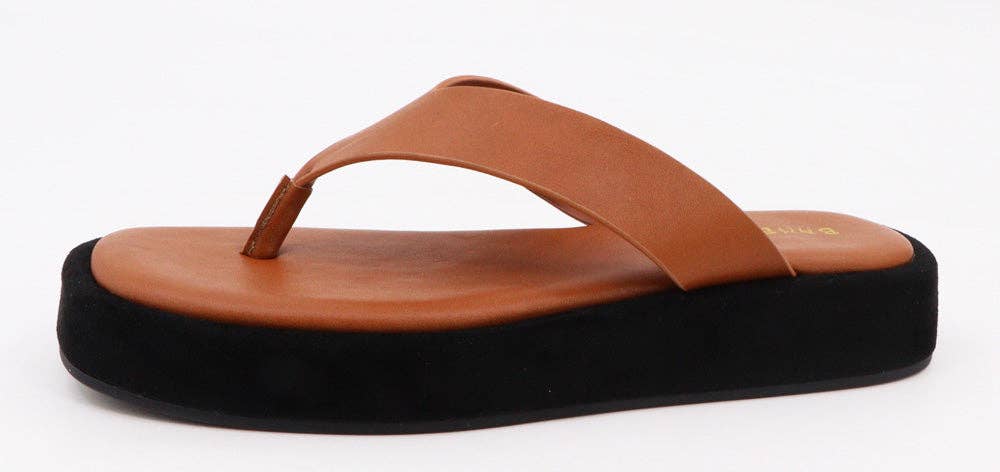 Mars Sky Shoes Wholesale - Wholesale Flip Flops - Women's - Bamboo MAYVEN-18 Women Thick Bottom Plain Thong Strap Sandal1