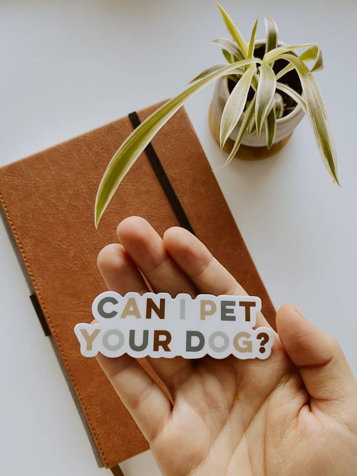 Can I Pet Your Dog Sticker for wholesale by Dawning Designs