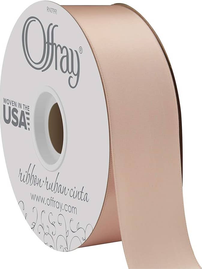Double-Face Satin Chardonnay 1-1/2" x 50 Yards for wholesale by Berwick Offray Ribbon