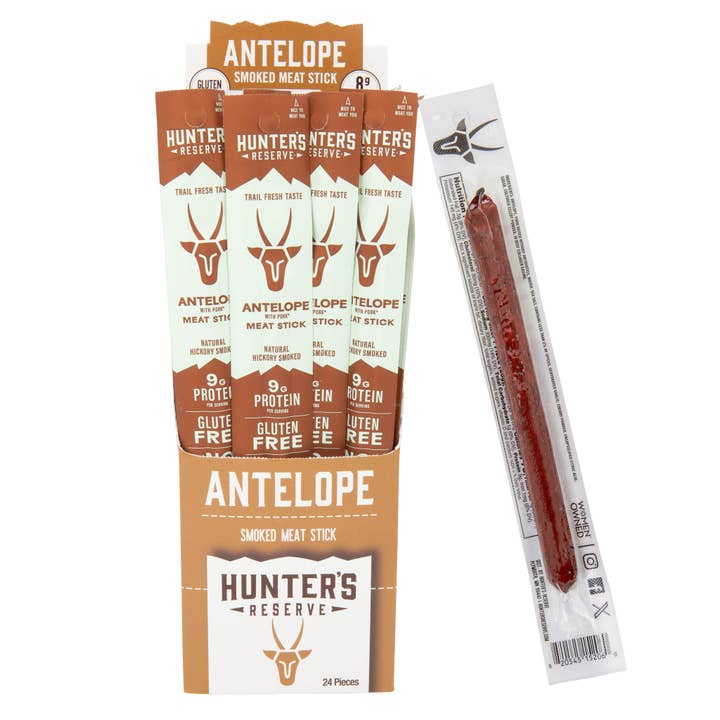Antelope Meat Sticks - 24 Pack for wholesale by Hunter's Reserve