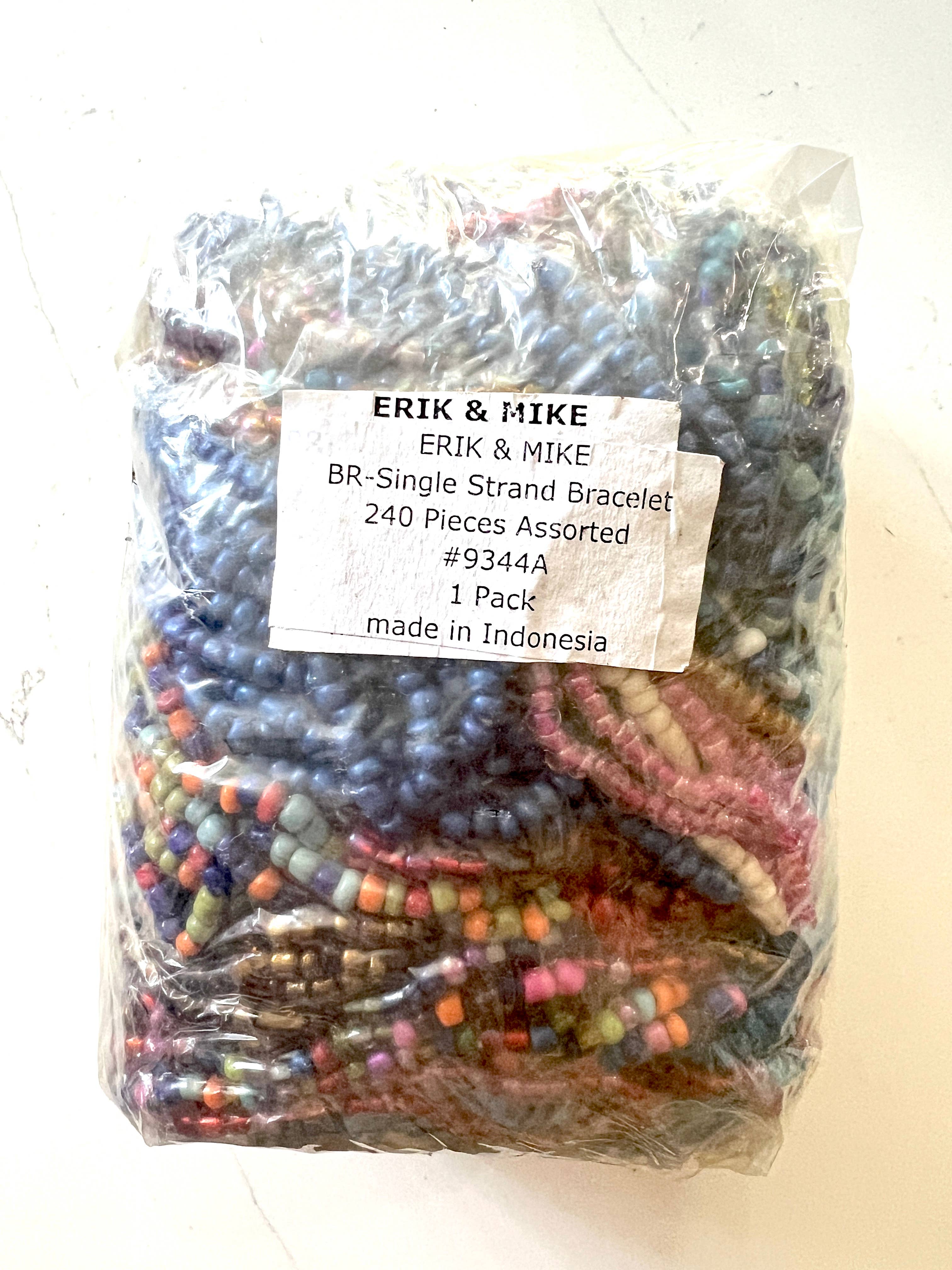 Erik & Mike - Wholesale Beaded Bracelet - Stretch Beaded bracelet Single row  300 assorted 60 cents ea1
