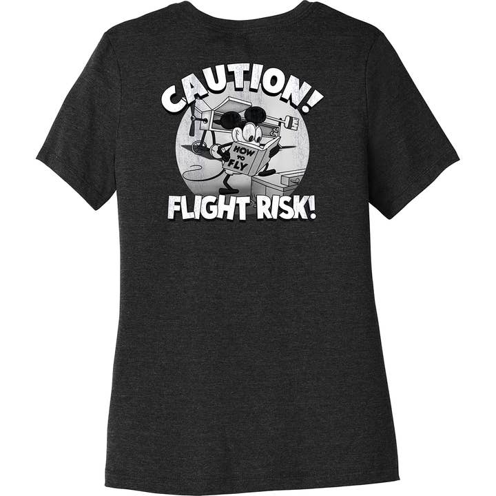 Société des Aviateurs Cloués au Sol - T-shirt Femme Risque de Vol Attention par Aeroplane Apparel Co. pour la vente par Aeroplane Apparel Co.
