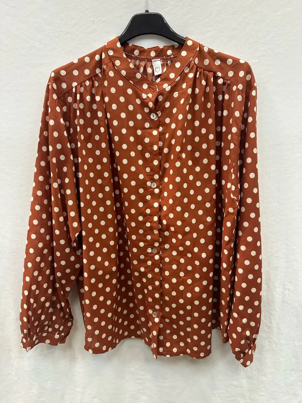 Mimi & Gogo - Wholesale Button Down Shirt - Women's - Printed Cotton Polka Dot Shirt12