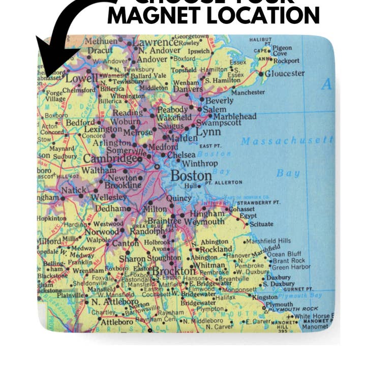 Aimant de carte en bois | Ville personnalisée | Cadeau rustique pour la vente par Miss Crabtree