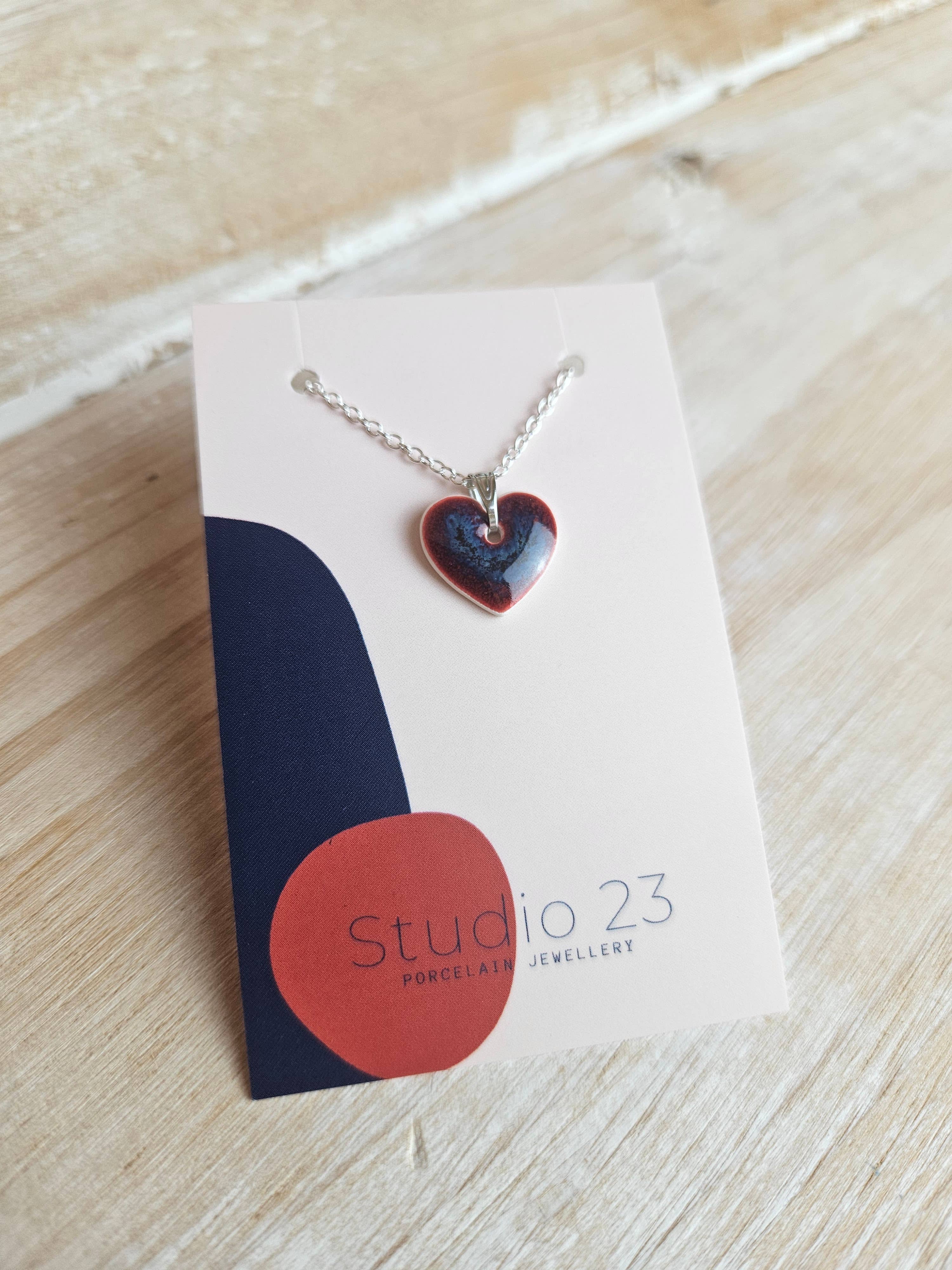 Studio 23 Ceramics - Wholesale Individual Charm/Pendant - NEW DESIGN Pendant Heart3