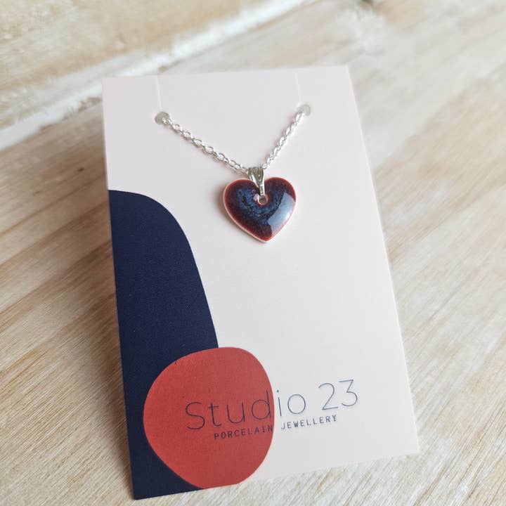 Studio 23 Ceramics - Wholesale Individual Charm/Pendant - NEW DESIGN Pendant Heart3