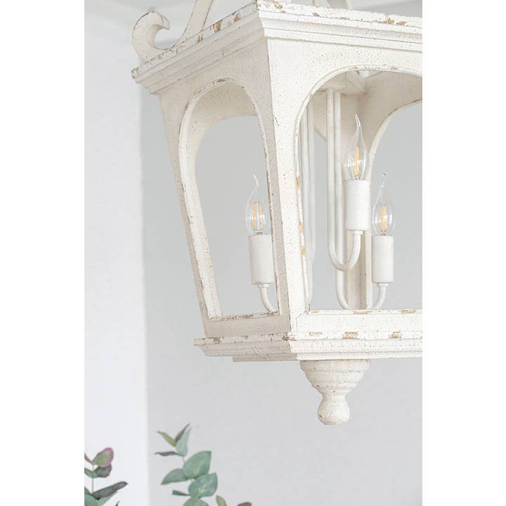 A&B Home Group Inc. - Wholesale Chandelier/Hanging Light - 16x16x29" Bellamy White Streetlight Chandelier - Cream/White2