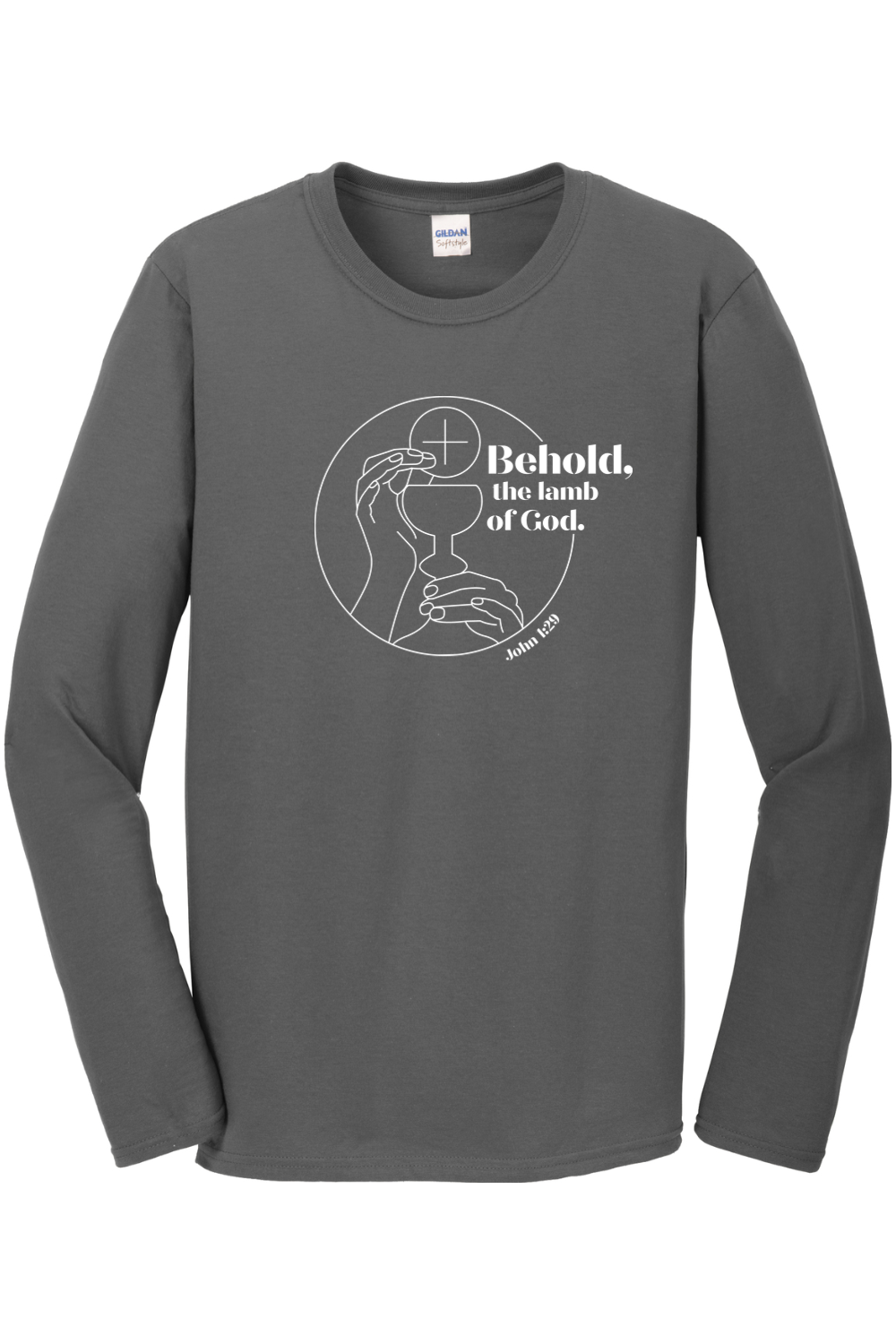 Sock Religious - Vente T-shirt sérigraphié – unisexe - Voici l'Agneau de Dieu - Jean 1:29 Manches longues4