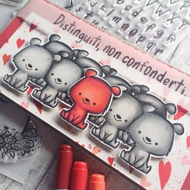 Impronte D'Autore - Wholesale Rubber/Decorative Stamp - Thin dies for transparent stamps Sweet Bear2