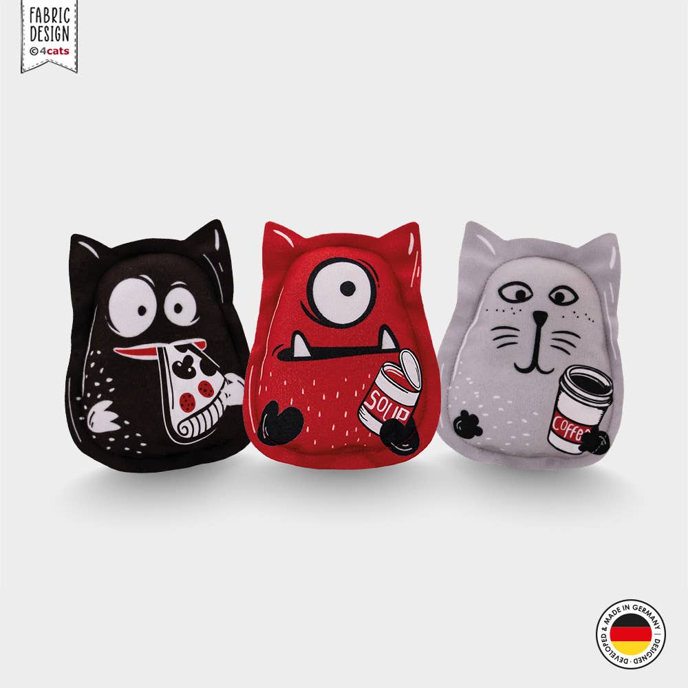 4cats Crazy Collection Kuschelkissen mit Charakter – 4 Stück für den Großhandel von 4cats Heimtierbedarf GmbH