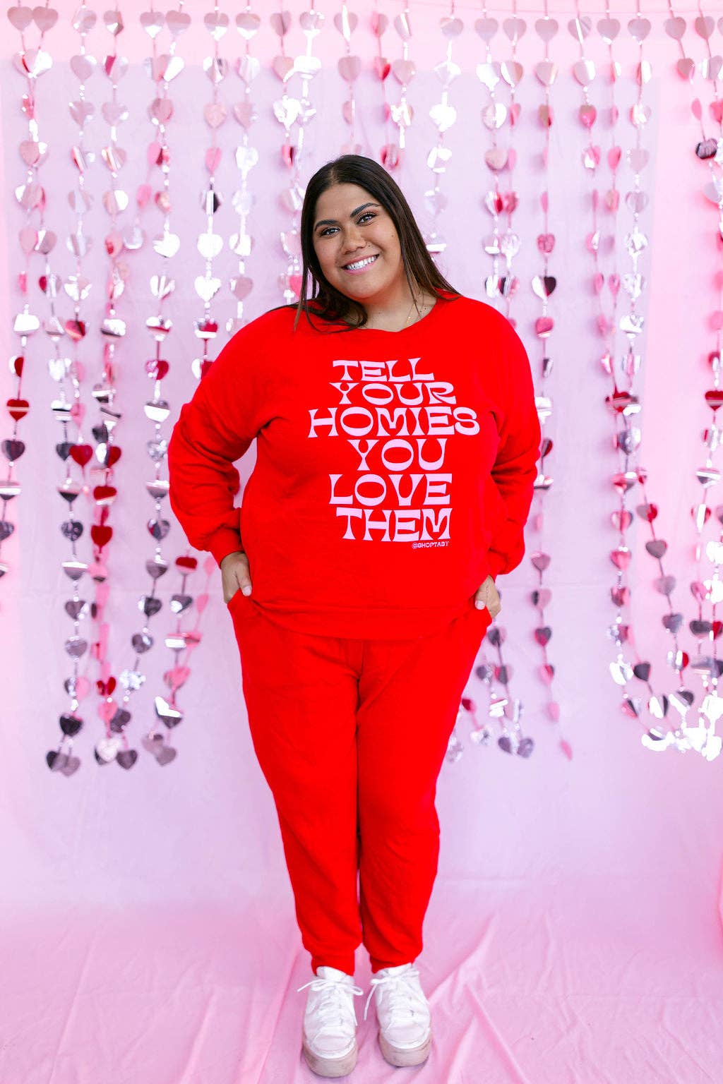 Taby Originals – Engroshandel Loungesæt - Dame – TABY ORIGINAL DESIGN: Fortæl dine venner, at du elsker dem i RØD*** PUFF*** & ULTRA SOFT***14