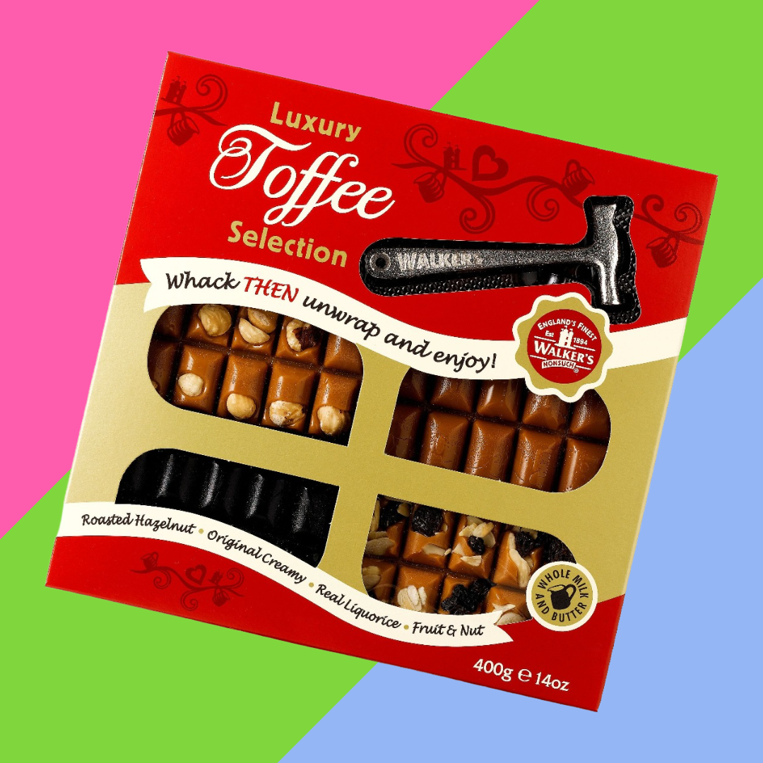 Gaffney's Sweets & Treats Wholesale – wholesale Toffee – Walker's Nonsuch Luxury Toffee Selection Hammer Pack 1x400g0