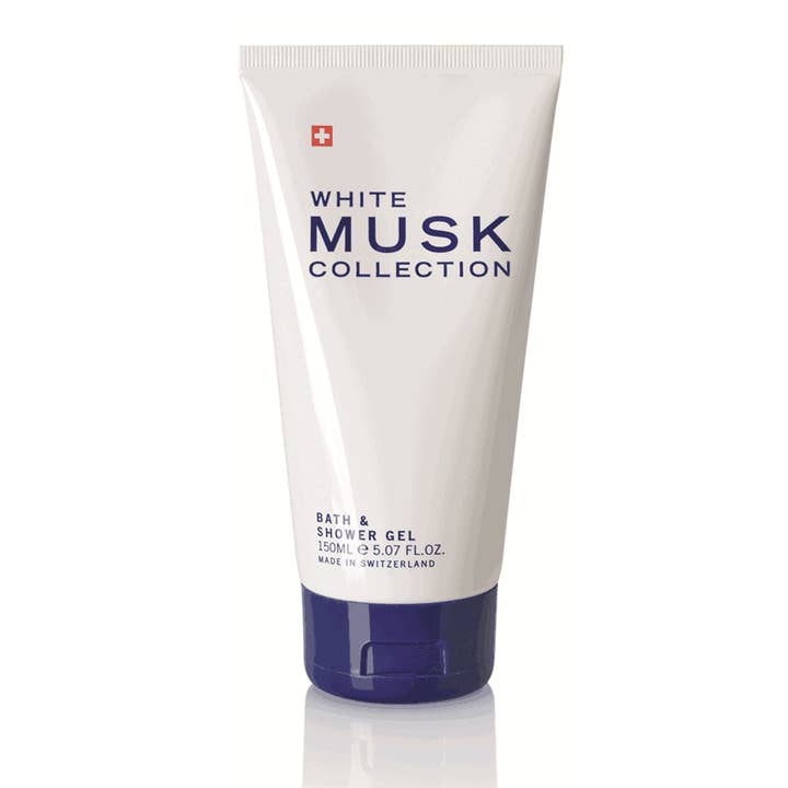 Hvid Musk Bad & Shower Gel 150ml for engroshandel hos Musk Collection