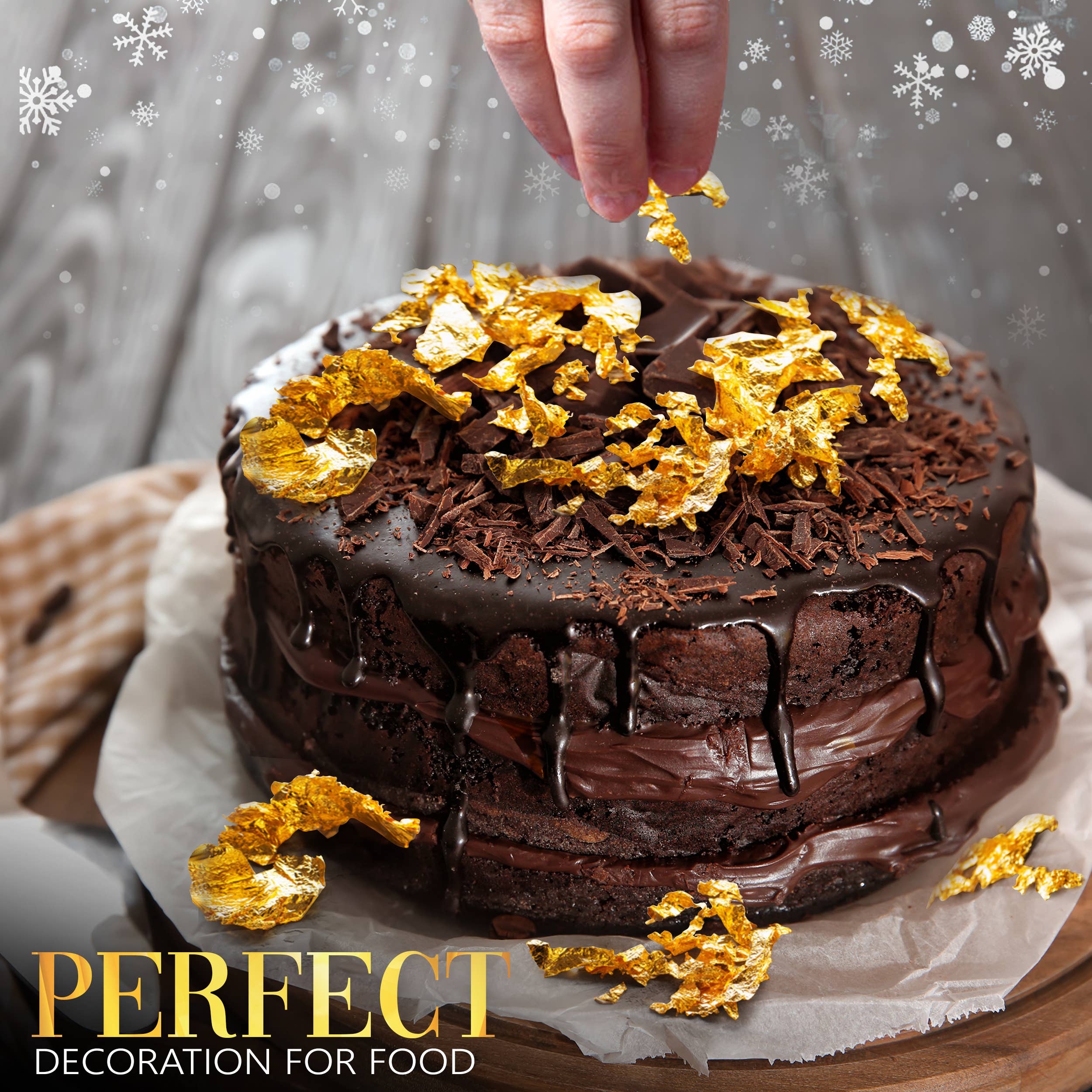 goldz - Wholesale Cake Decorating Kit - goldz Edible Gold Flakes 50mg6