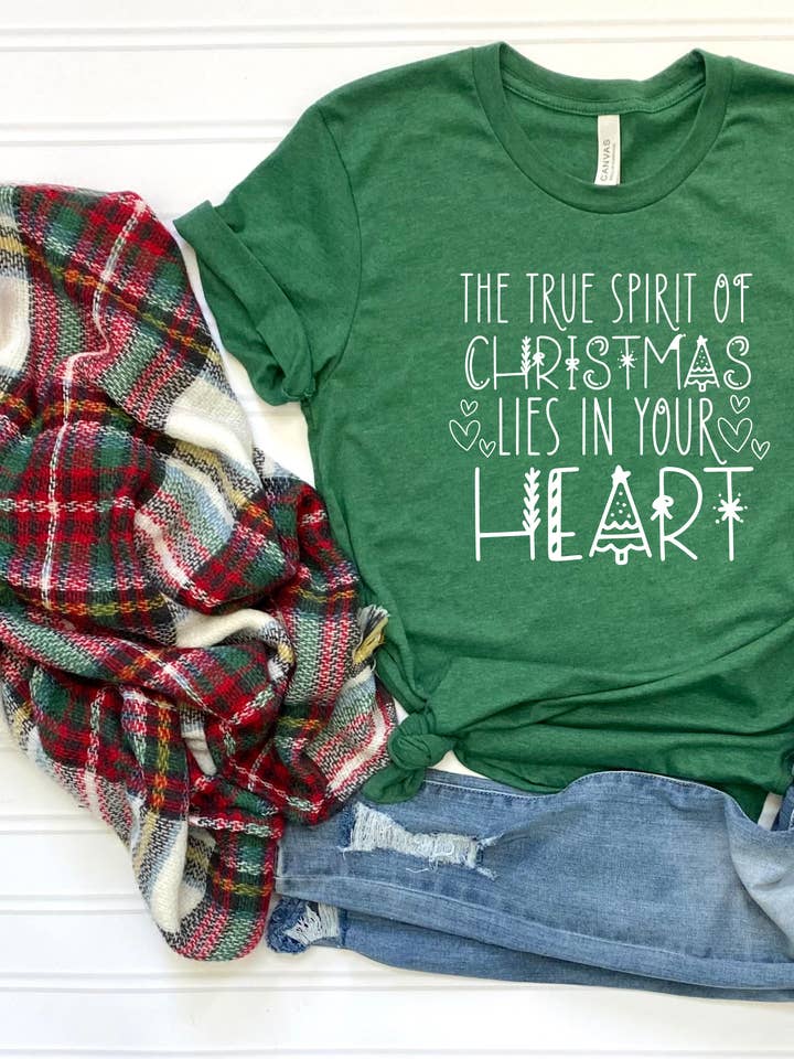 The true spirit of Christmas lies in the heart for wholesale by Lhite Graphics