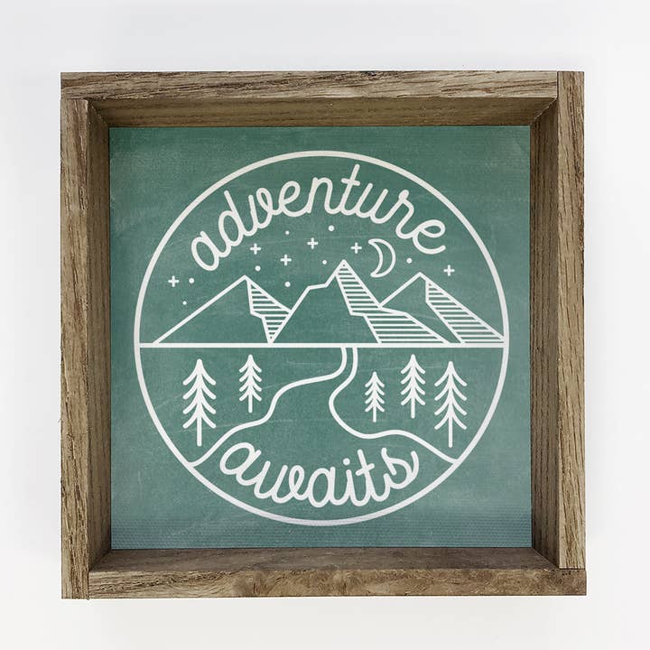Adventure Awaits - Cute Word Art Sign - Front Entry Wall Art for wholesale by Hangout Home