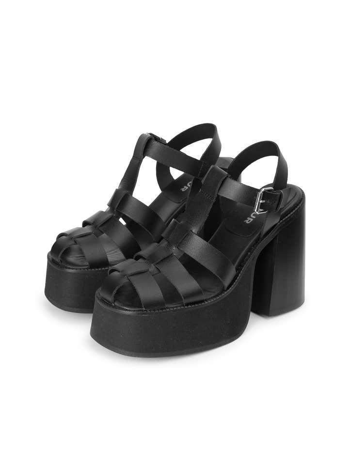 Kaltur - Wholesale Platform Heels - Women's - DONNA KALTUR BLACK PLATFORMS1
