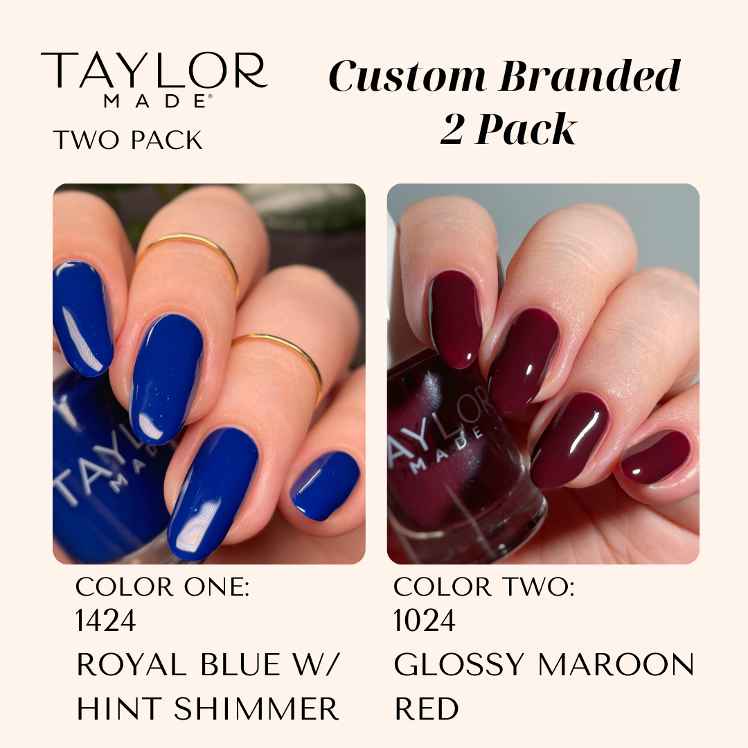 Taylor Made Polish – wholesale Nail polish – Custom Nail Polish: 2 Pack Long-wearing + Vegan + Non-toxic234