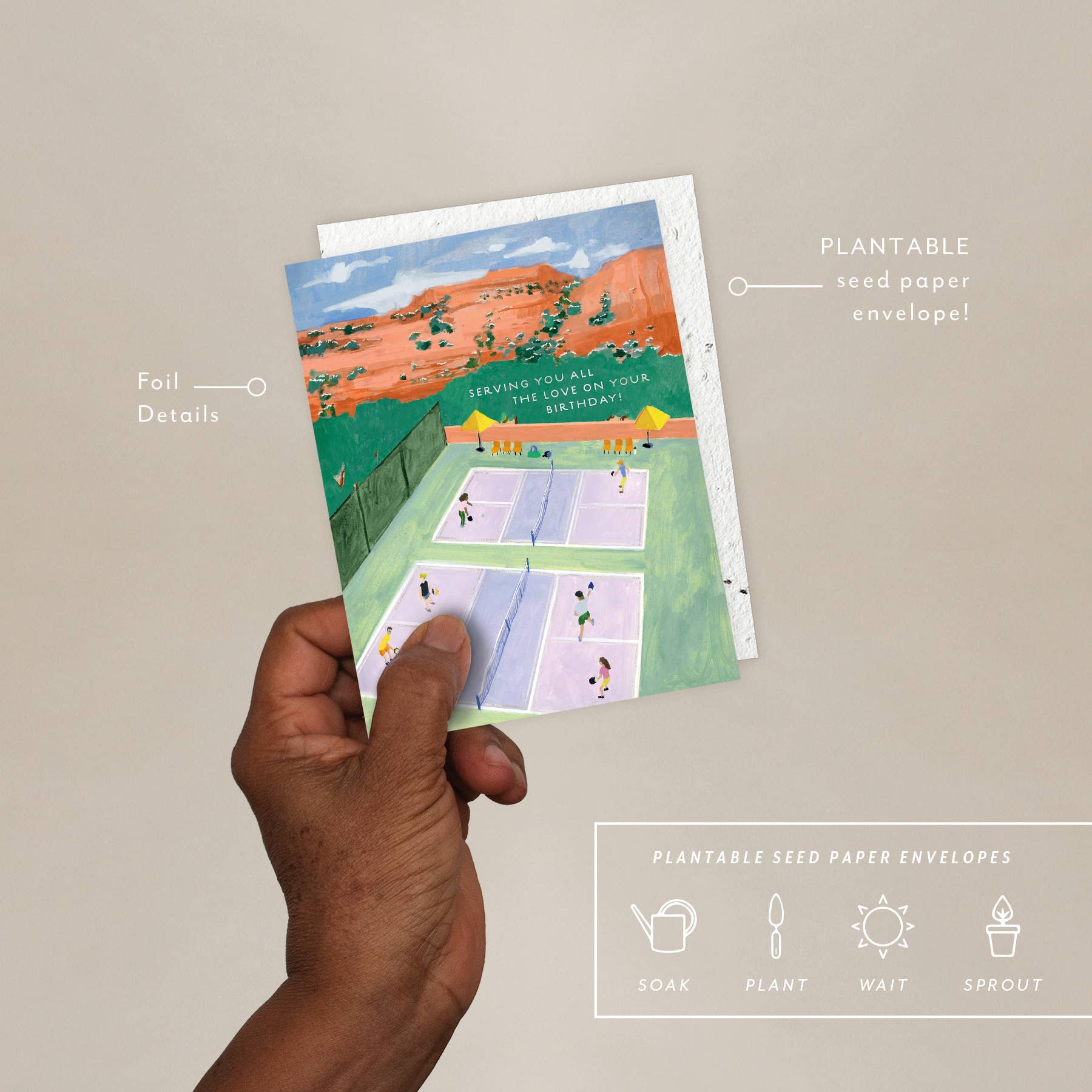 Seedlings – postal de parabéns por atacado – Pickleball - Cartão de Aniversário1