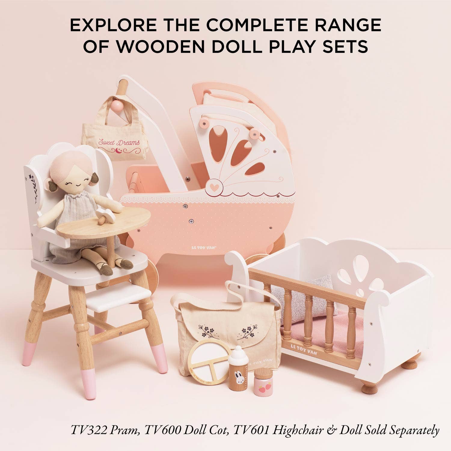 Le Toy Van, Inc. - Wholesale Doll Accessory Kit - Kids - Doll Nursing Kit & Bag5