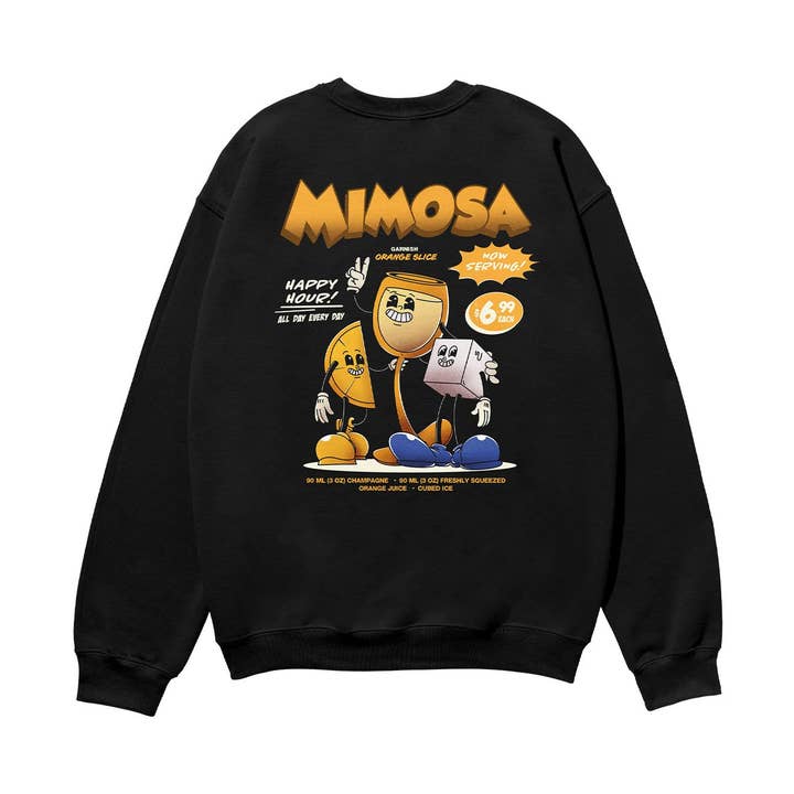 Mimosa Zware Organische Sweater Zwart voor wholesale door Weekend Concept