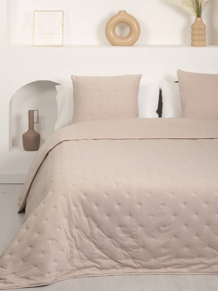 Jersey cotton comforter - Nara Palid Pink bedding for wholesale by SISOMDOS