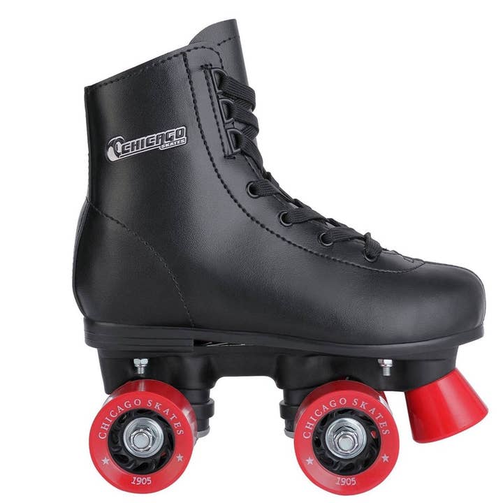 Chicago Boy's Rink Skate, Black/Red for wholesale by National Sporting Goods - NSG