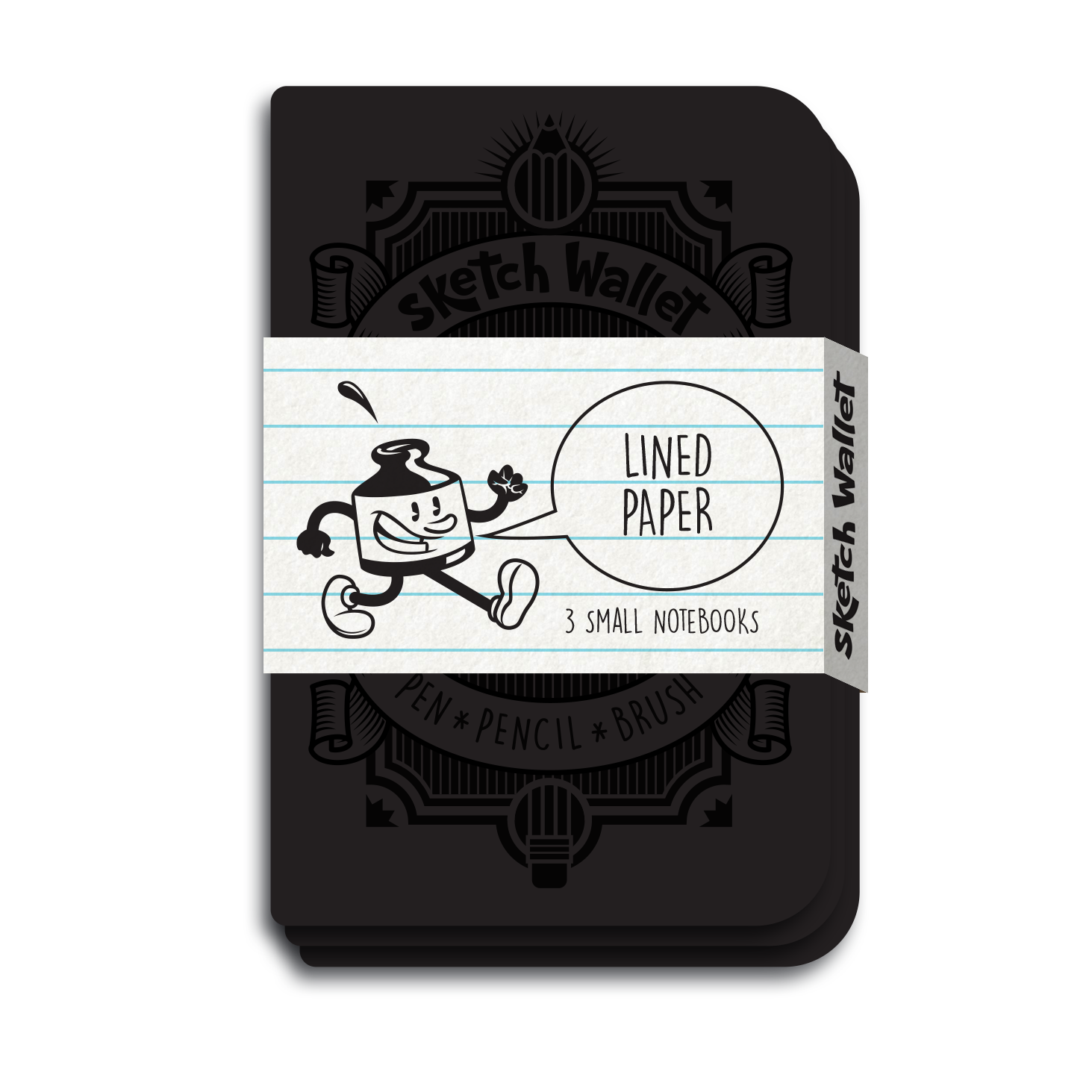 Inky's - Wholesale Sketchbook/Sketchpad - Small Lined Paper Sketchbooks - 3 Pack0