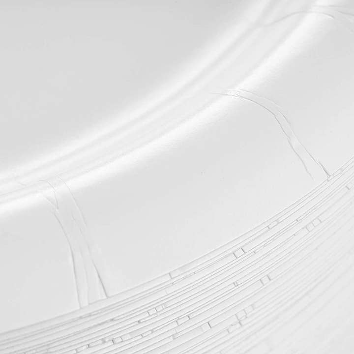 EcoQuality - Wholesale Disposable Plate - White Heavy Duty Coated Disposable Paper Plates (9inch)