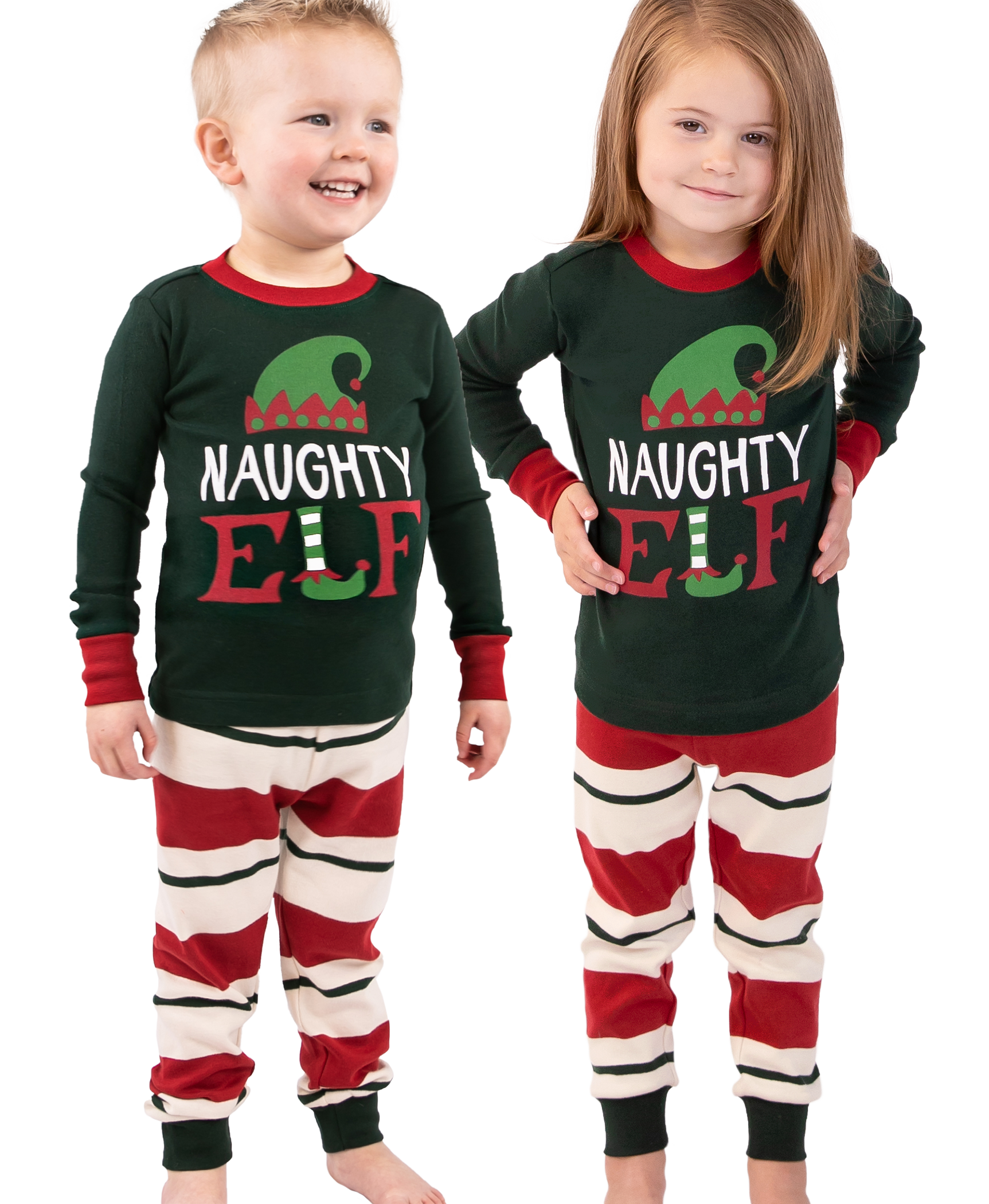 Lazy One - Wholesale Sleepwear Set - Kids - Naughty Elf Kid's Long Sleeve Pajama Set2