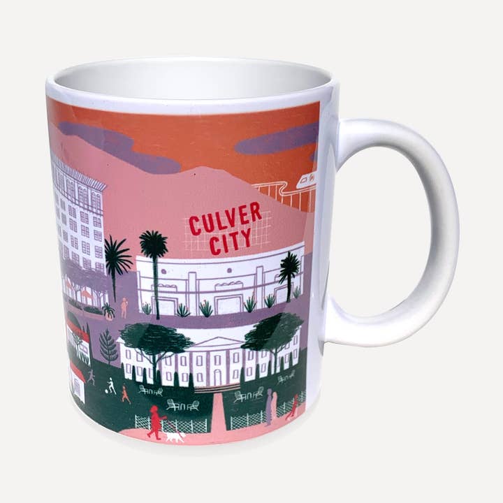 Culver City California Downtown Cityscape Mug for wholesale by Ruby Sneakers Studio