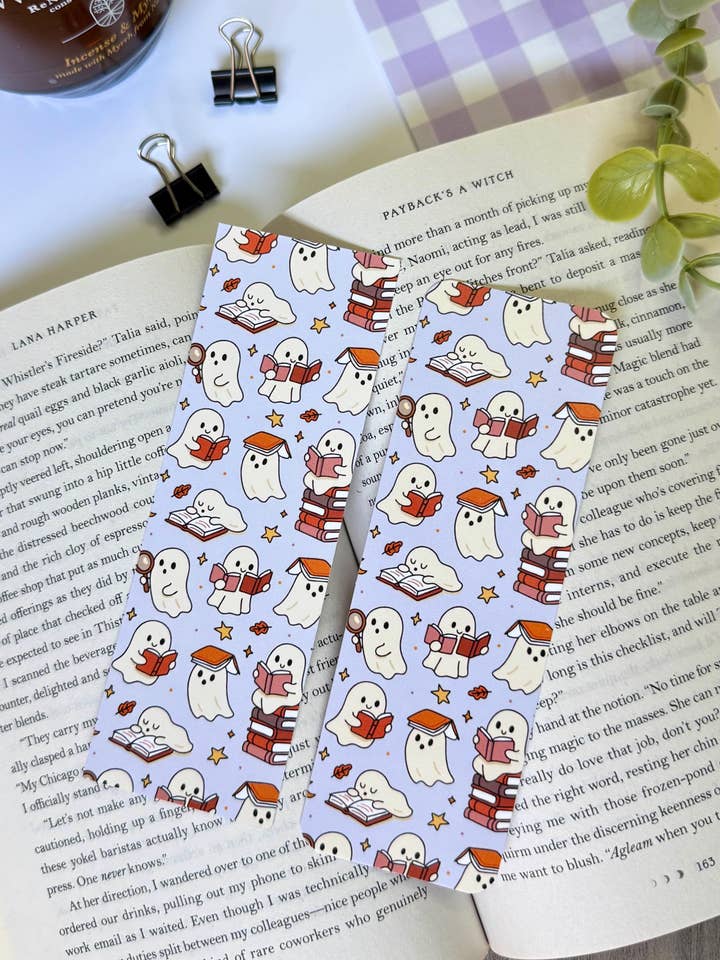Pastel Ghost Halloween Bookmark For Book Lovers for wholesale by Bonita Crafty Shop