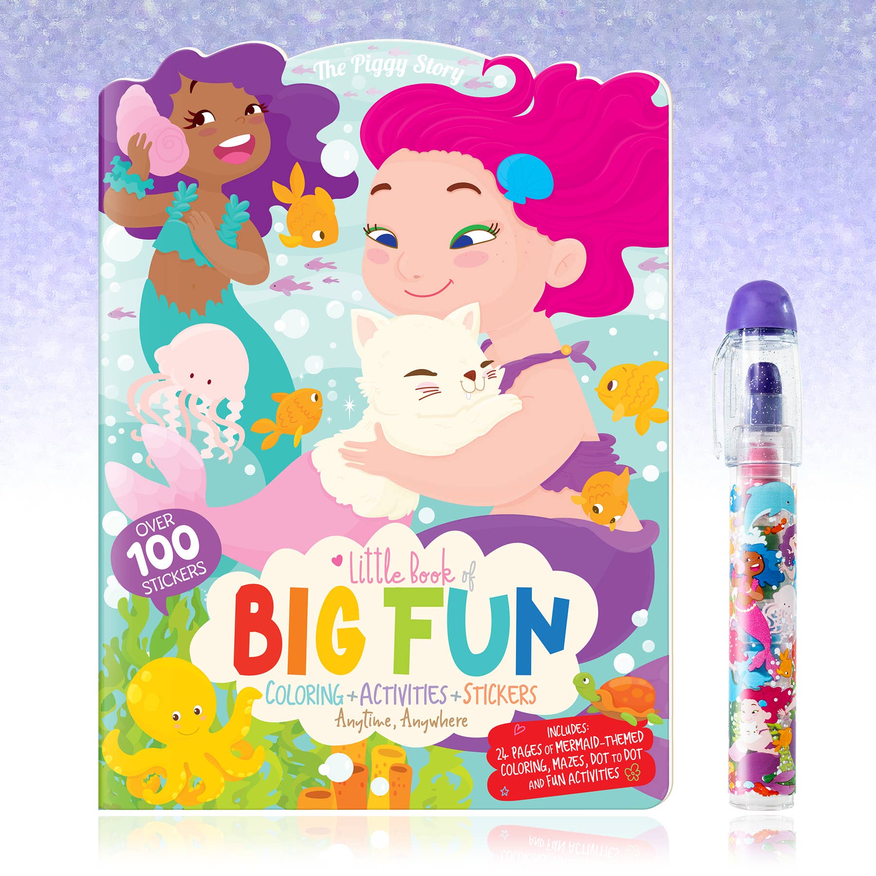 The Piggy Story - Vente Livre de coloriage et d'activités pour enfants et bébés - Coffret cadeau de coloriage de panier de Pâques de sirènes pour enfants1
