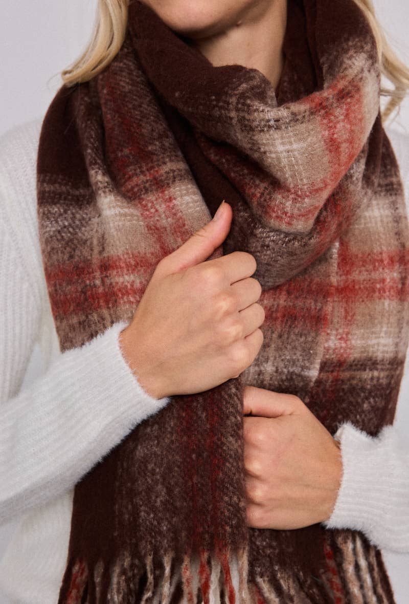 BYREN | ÉLINE L'ATELIER – wholesale Halsduk - Dam – Rutig ullhalsduk FL211DF4