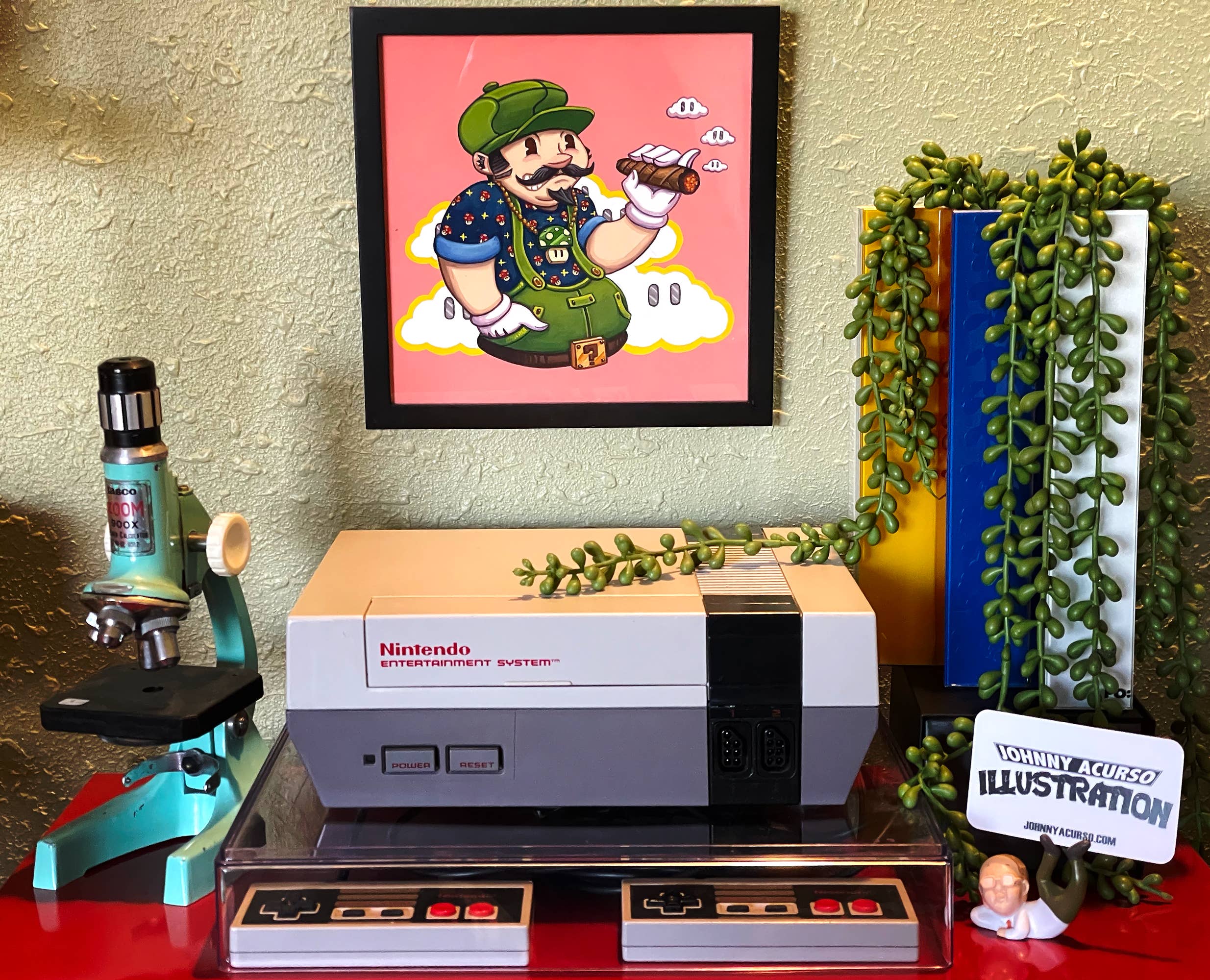 Johnny Acurso Illustration - Wholesale Art Print - OG Luigi - 8"x8" Art Print1