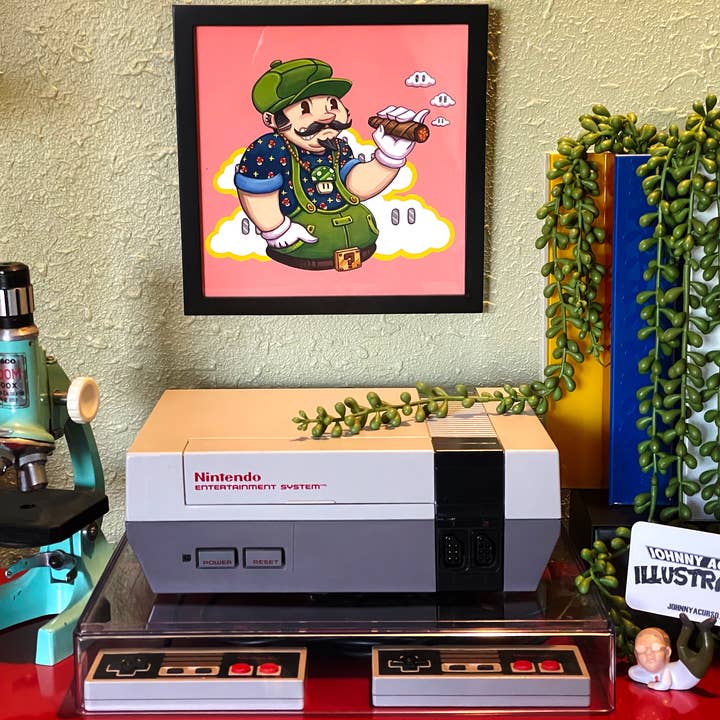 Johnny Acurso Illustration - Wholesale Art Print - OG Luigi - 8"x8" Art Print1
