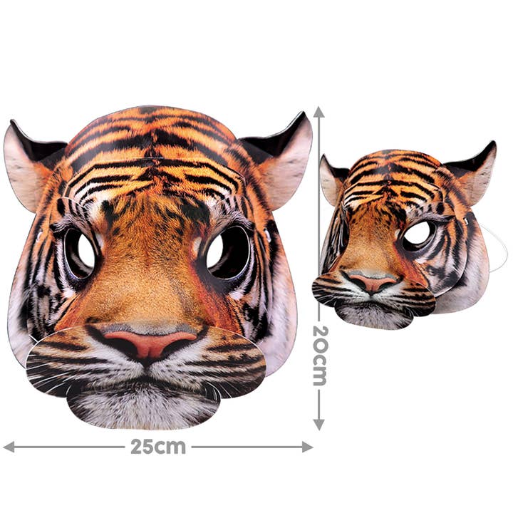 BeeSmartToys – wholesale Leksaksset - Barn – Djur Mask Pack 4: Tiger, Enhörning, Räv & schimpans