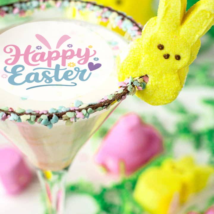 Happy Easter Edible Drink Toppers Decor, Easter Coquette for wholesale by Homespun Parties