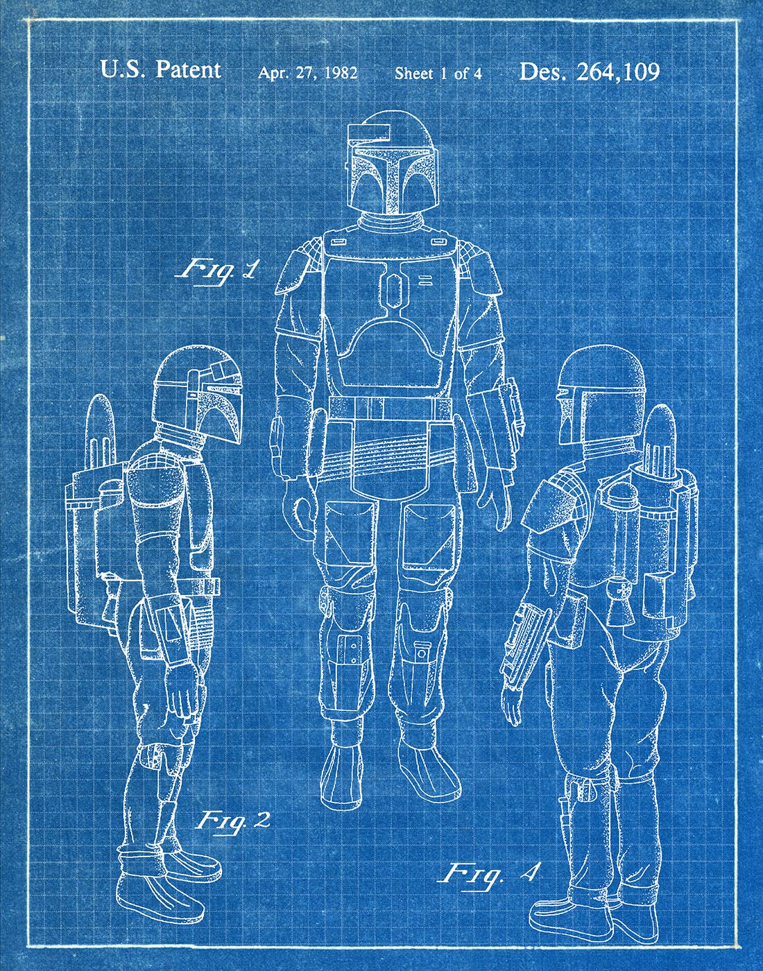 Fresh Prints of CT - Vente Affiche d'art - Boba Fett 1982 - Impression sur brevets - Star Wars7