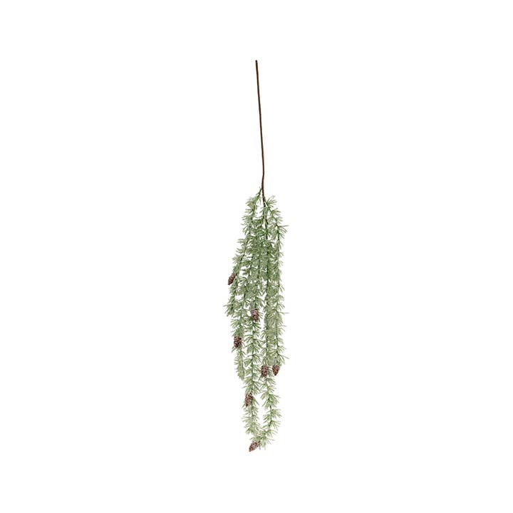Col House Designs - Wholesale Christmas decoration - Cascading Icy Pine Spray w/Cones - 44"