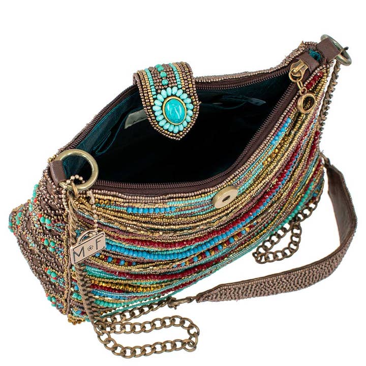 Mary Frances Accessories - Wholesale Crossbody Bag - Women's - Sway with Me Beaded Strands Southwestern Crossbody Handbag