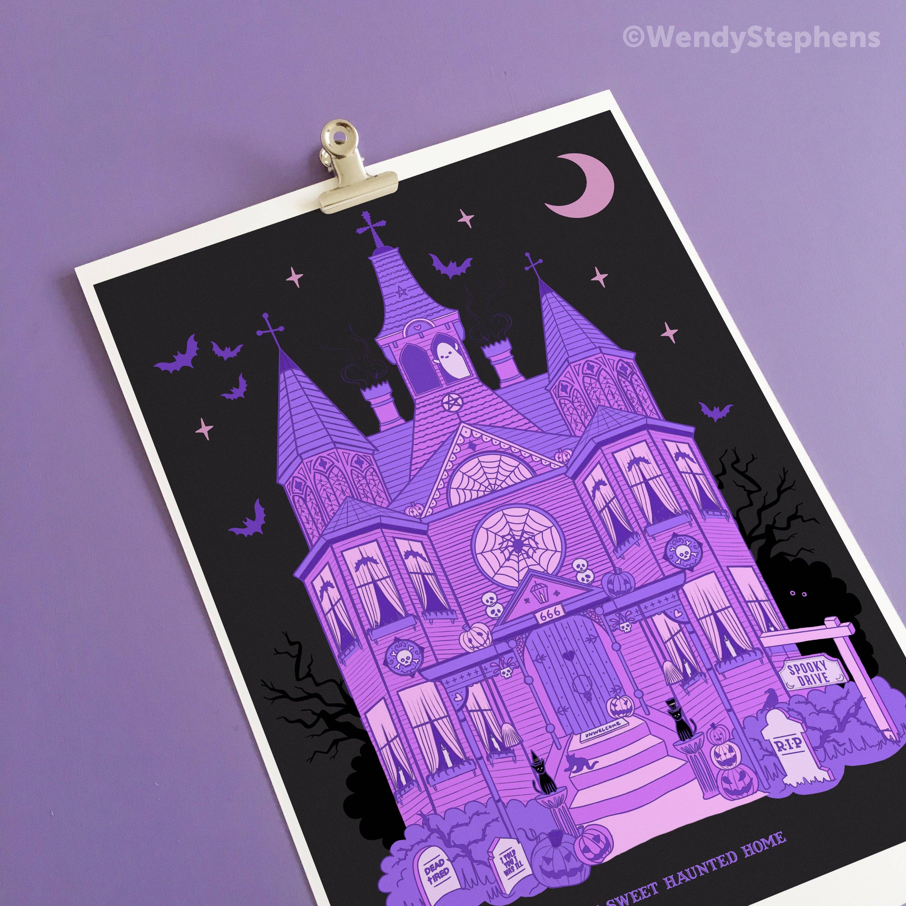 Wendy Stephens Art - Wholesale Art Print - Haunted House Gothic Art Print5