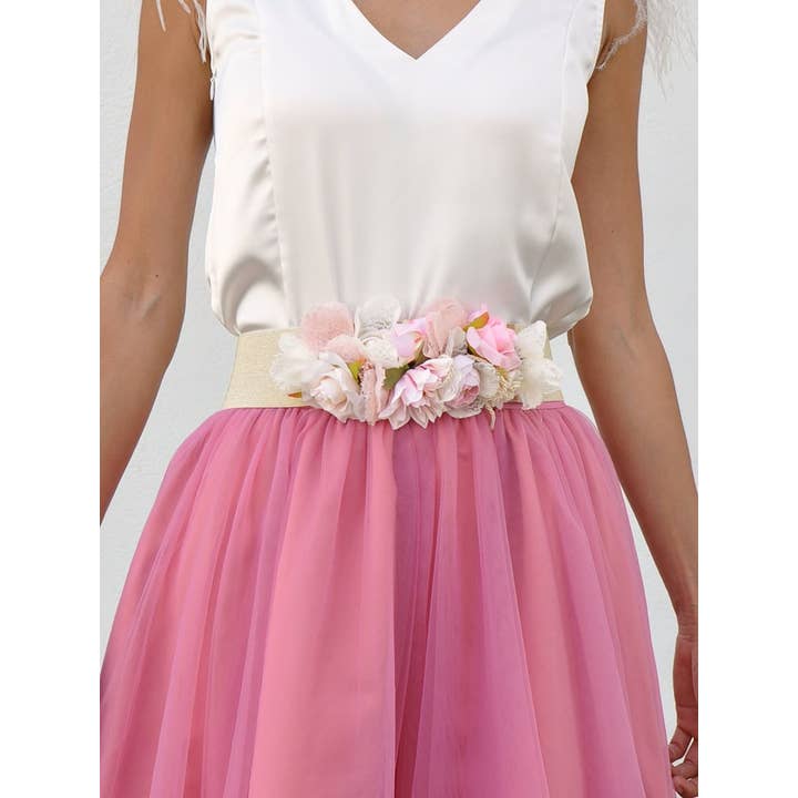 Light pink floral belt for wholesale on Faire1