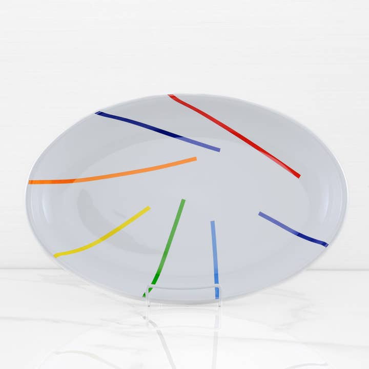 Small Arcobaleno (Rainbow) Oval Tray - 56.5 oz for wholesale by TerraMar Imports